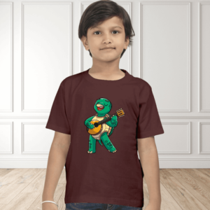 Tortoise Playing Guitar Boys Tshirt