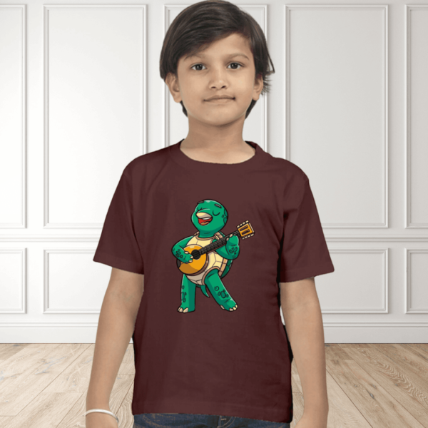 Tortoise Playing Guitar Boys Tshirt
