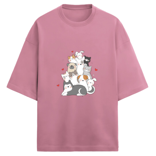 Cats & Dogs Oversized Terry Tshirt