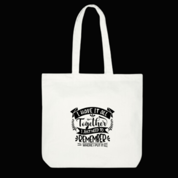 I Have It All Together White Large Tote Bag