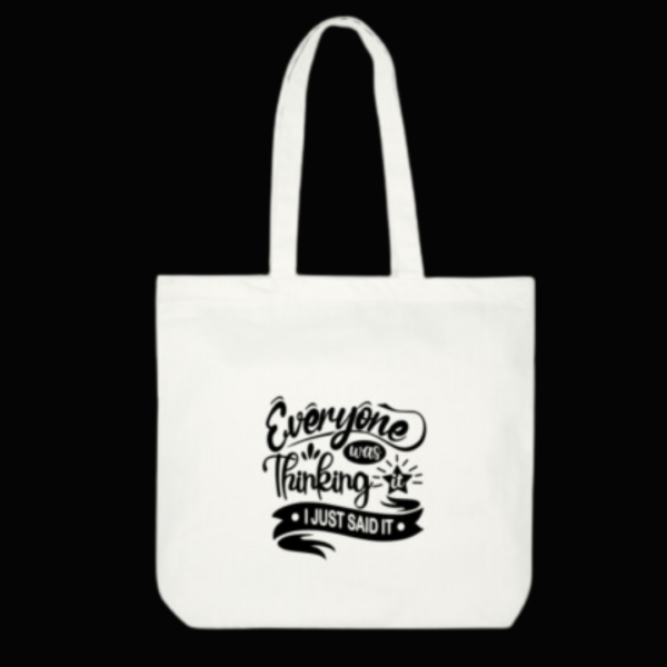 I Just Said It White Large Tote Bag