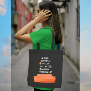 Friends Black Large Tote Bag